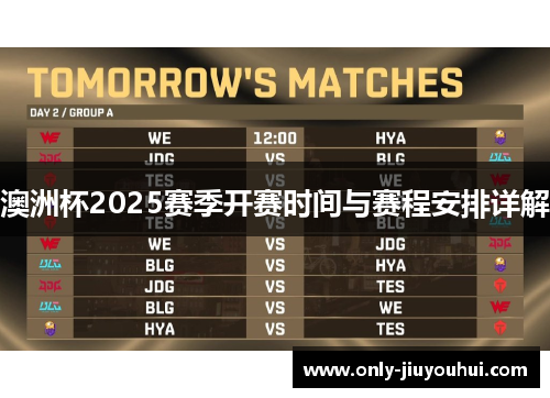 澳洲杯2025赛季开赛时间与赛程安排详解